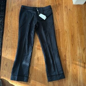 new with tags Tory Burch black and navy tuxedo pants. Regular rise